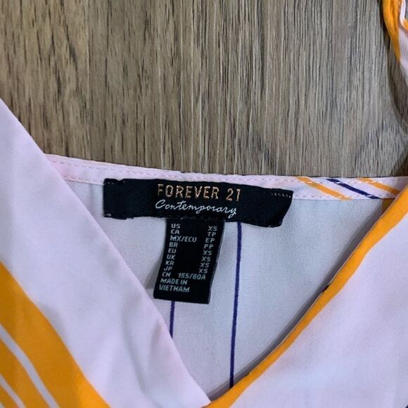 Forever Striped Cami Top Pink/orange Size XS - Picture 6 of 6